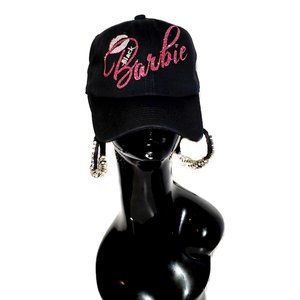 Black Barbie with Sexy Lips on a Black Fitted Cap!